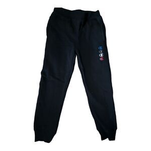 Champion | Boys Black Champion Pull On Sweatpants Joggers Pockets | 7